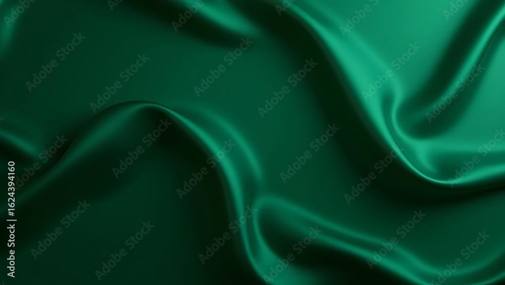 Obraz premium Dark Green Velvet Folded Fabric Texture