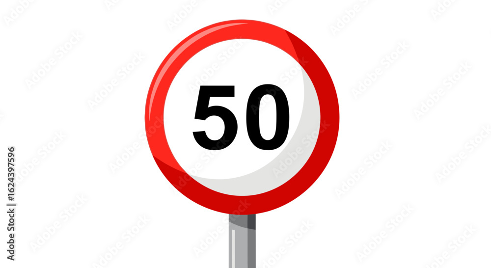Speed Limit 50 Traffic Sign Vector
Speed Limit 50 Traffic Sign Vector