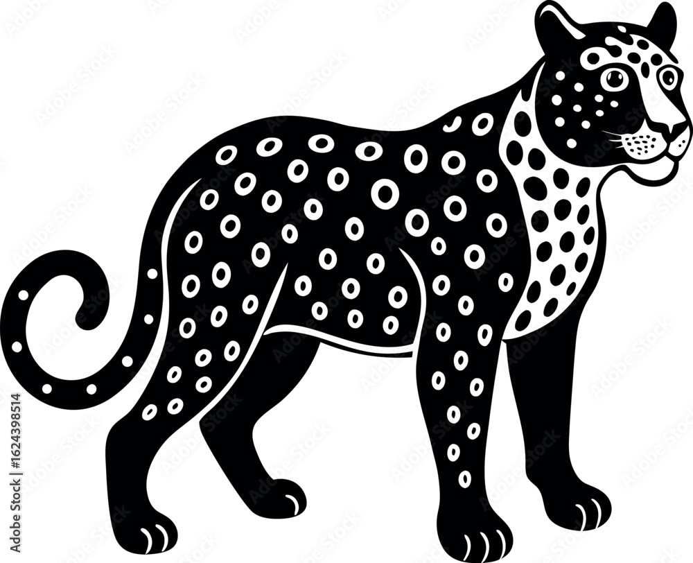 Fototapeta premium jaguar thicker build than leopard with rosette spots