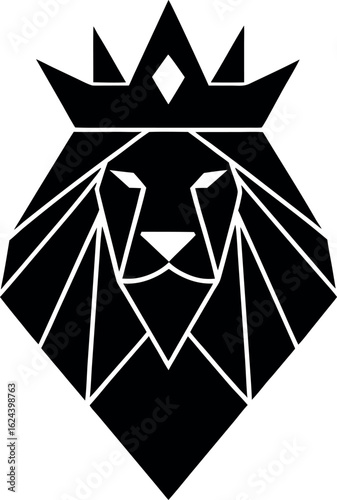 geometric king with square shaped mane perfectly styled