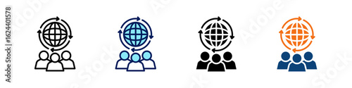 Inclusive Workplace All In One Icon Multi Styles Vector Set