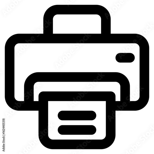 Printer Office Equipment Icon Vector