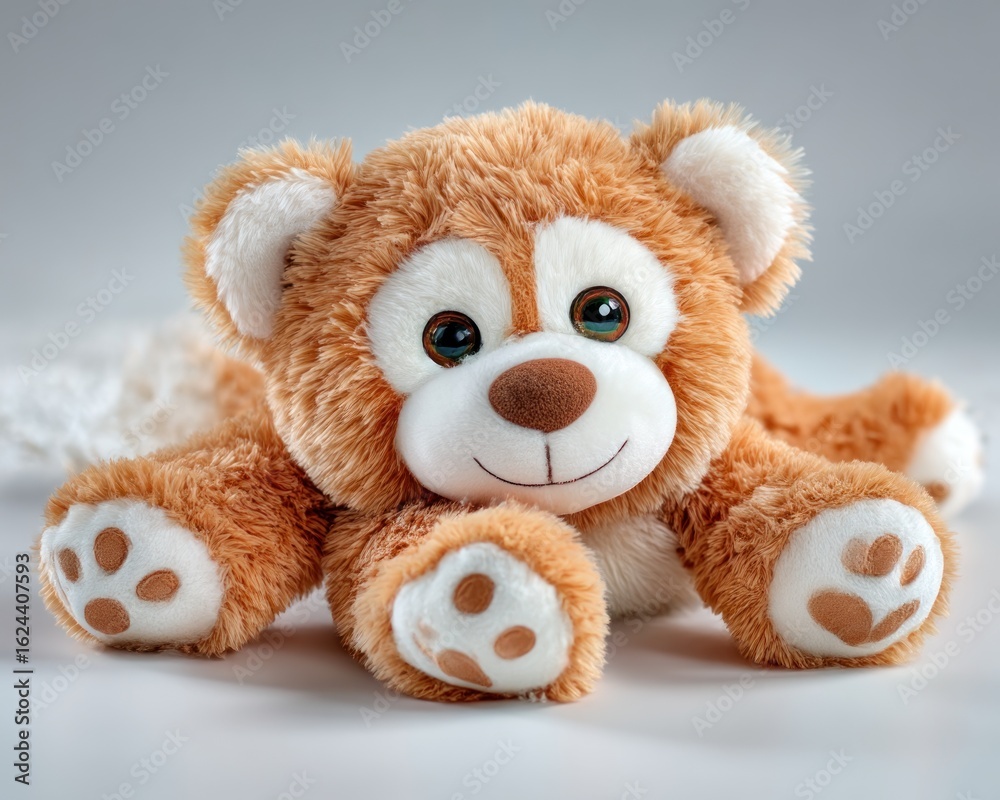 Fototapeta premium Plush bear, light brown, soft