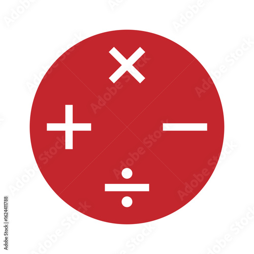 Basic mathematical symbol. Plus, minus, multiply, divide icon set. Plus and minus icon set. plus and minus signs. eps 10