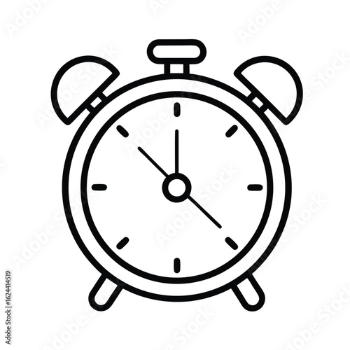 Outline alarm clock vector icon