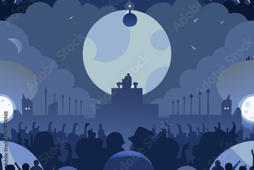 vector of moonlit concert with spectral audience a (2).eps