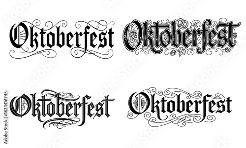 Oktoberfest. Typography for German beer festival Octoberfest

