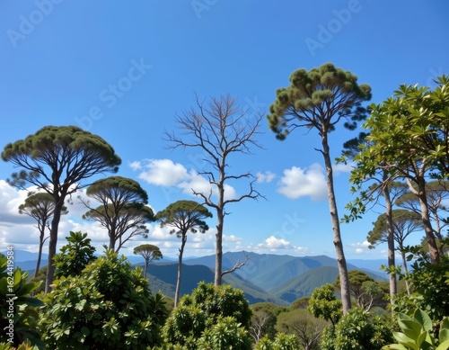 Wallpaper Mural tall rainforest trees capturing carbon through photosynthesis while sustaining climate stability and rich biodiversity all year round no unusual marks or punctuation Torontodigital.ca