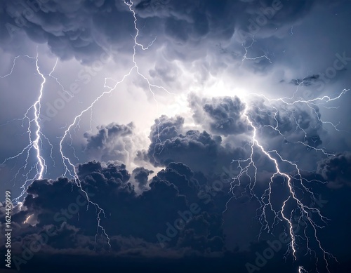 Dramatic storm clouds with lightning (2)