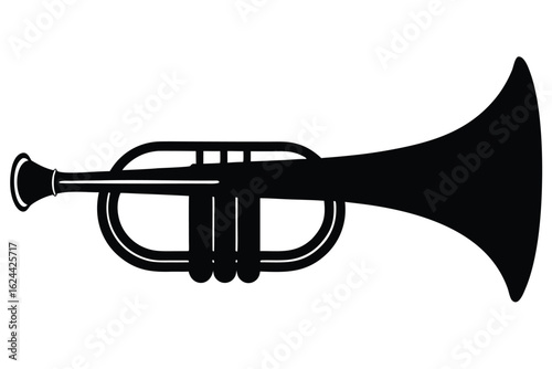 trumpet vector icon silhouette