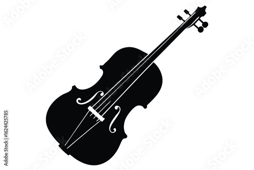violin vector icon silhouette