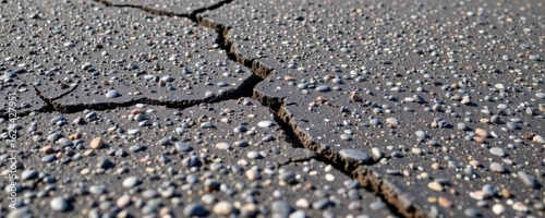 asphalt cracking caused by direct exposure to intense sunlight weakening the surface binder and causing premature failure no special characters or punctuation marks used