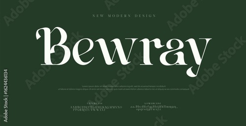 Bewray  and Luxury alphabet letters font and number. unique serif font. Classic Lettering Minimal Fashion Designs. Typography fonts regular uppercase and lowercase. vector illustration