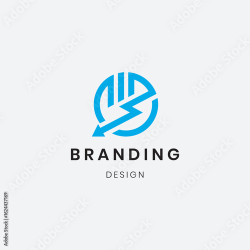 Market down logo graphic template