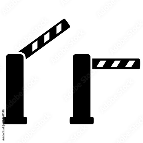 open and close obstacles vector icon