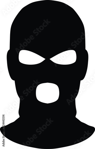 Criminal balaclava mask icon threat concept