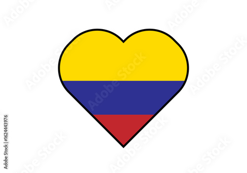 Corazón con la bandera de Colombia 
