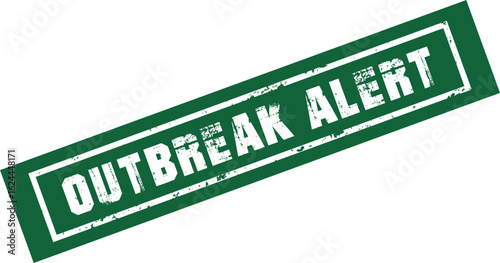 outbreak alert important Rubber Stamp Vector Template	