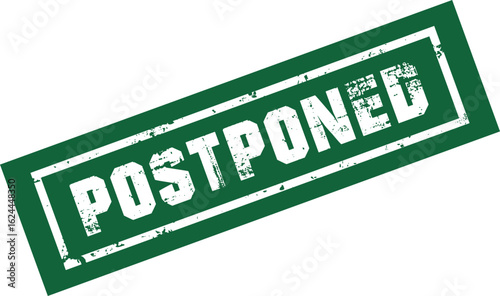 postponed important Rubber Stamp Vector Template	