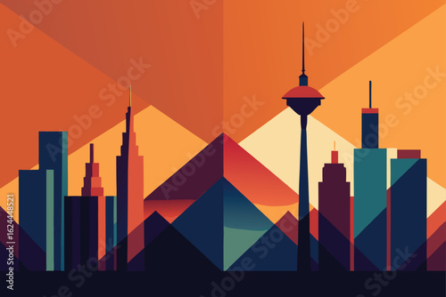 geometric interpretation of city skyline  .eps
