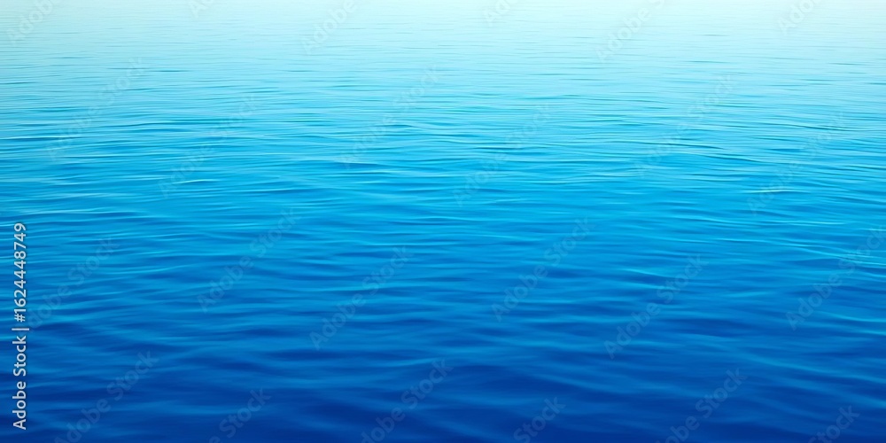 Naklejka premium Subtle blue gradient backdrop, gentle wave ripples evoke serene ocean calm, abstract, smooth