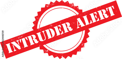 Intruder Alert  Grunge Stamp