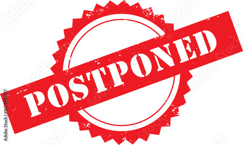 Postponed Grunge Stamp Graphic