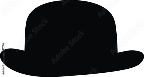 Black bowler hat silhouette