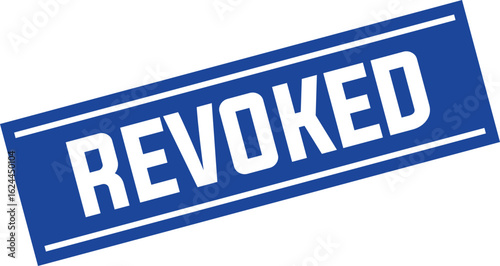 revoked Rubber Stamp Vector Template	