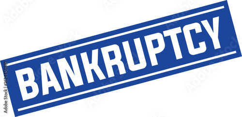 bankruptcy Rubber Stamp Vector Template	