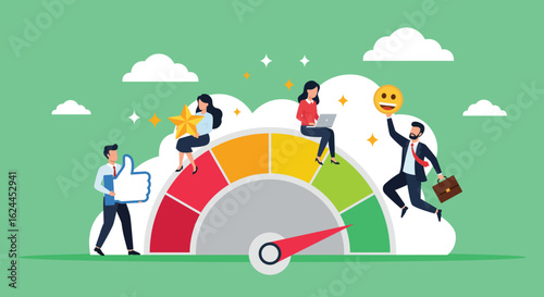 illustration of customer satisfaction and positive feedback