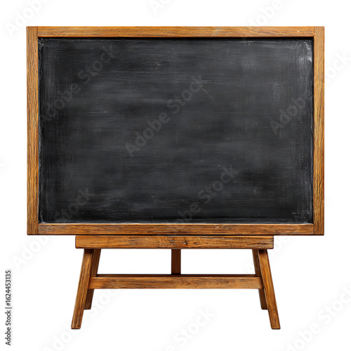blank blackboard with chalk