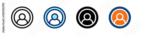 User Profile All In One Icon Multi Styles Vector Set