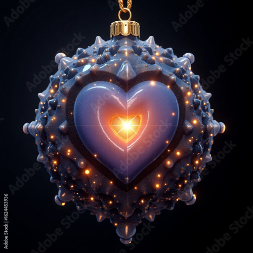 golden heart shape