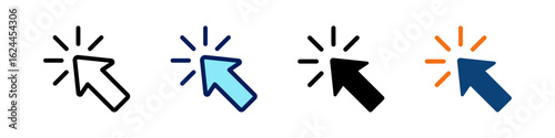 Cursor Arrow All In One Icon Multi Styles Vector Set