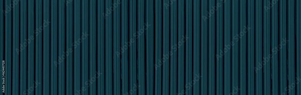 Fototapeta premium Metal roof teal corrugated iron sheet aluminium teal steel background wall panel tile construction siding building line pattern texture seamless architecture plate frame container floor backdrop