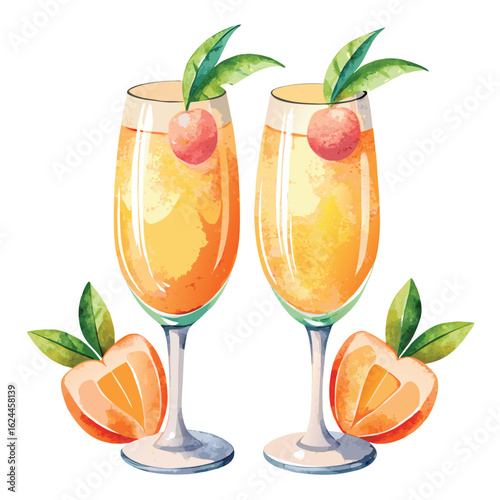 A refreshing glass of cold orange juice with fresh citrus fruits is a perfect summer drink