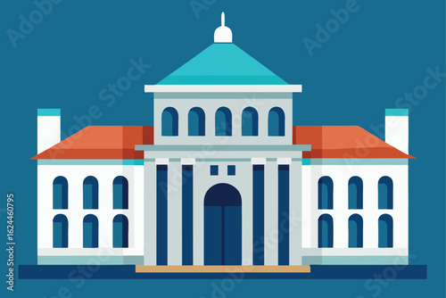 historic building front view in european style   (1).eps