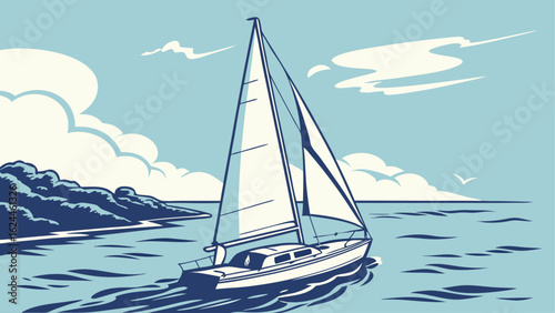 yacht on the sea