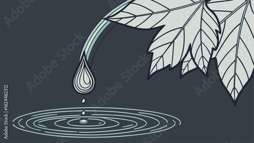 vector illustration of water drops
