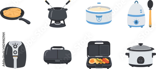 Cartoon kitchen appliances