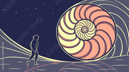 vector illustration of a snail