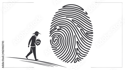 vector illustration of a fingerprint