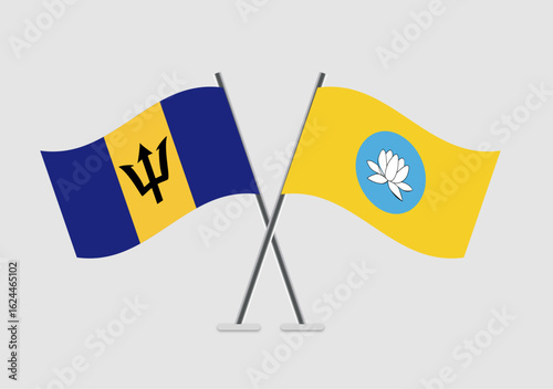 Barbados and Kalmykia vector flags in elegant vector pairing
