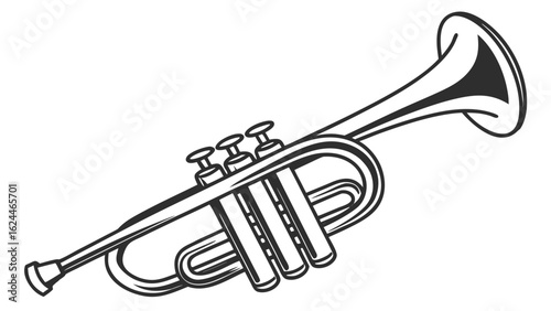 trumpet isolated on white