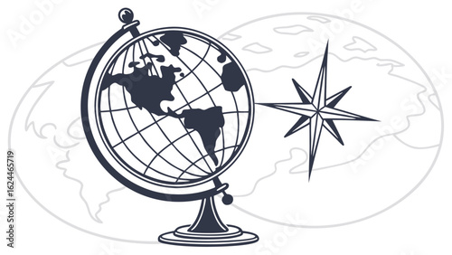 compass and globe