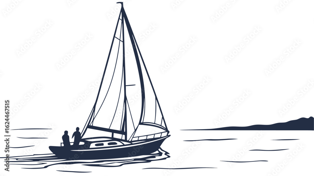 Fototapeta premium sailboat on the sea