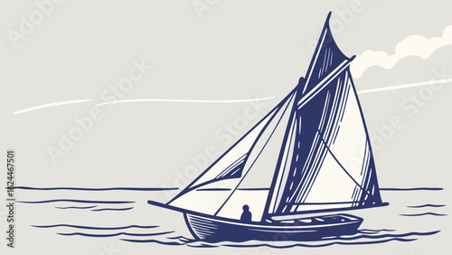 sailboat on the sea