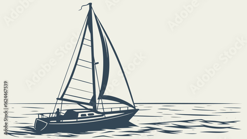 yacht on the sea