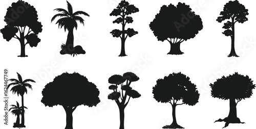 Tree Vector Art Design Vector Set